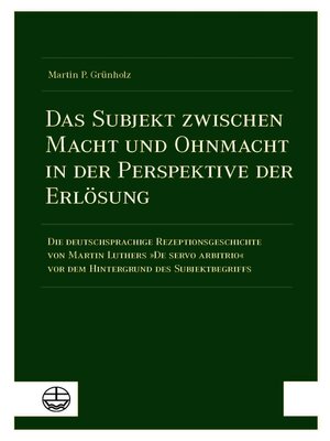 cover image of Das Subjekt zwischen Macht und Ohnmacht in der Perspektive der Erlösung
